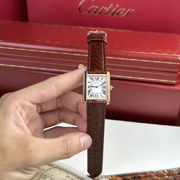Custom Cartier Tank Solo Brown - Swiss Cartier52