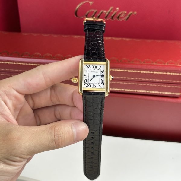 Custom Cartier Tank Solo Gold - Swiss Cartier53