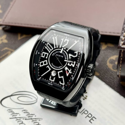 Custom Franck Muller V45 Yachting Ceramic Black - Swiss FM13 - Image 2