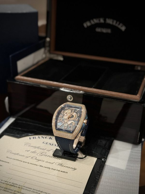 Custom Franck Muller Vanguard V45 Blue Dial - Swiss FM10 - Image 2