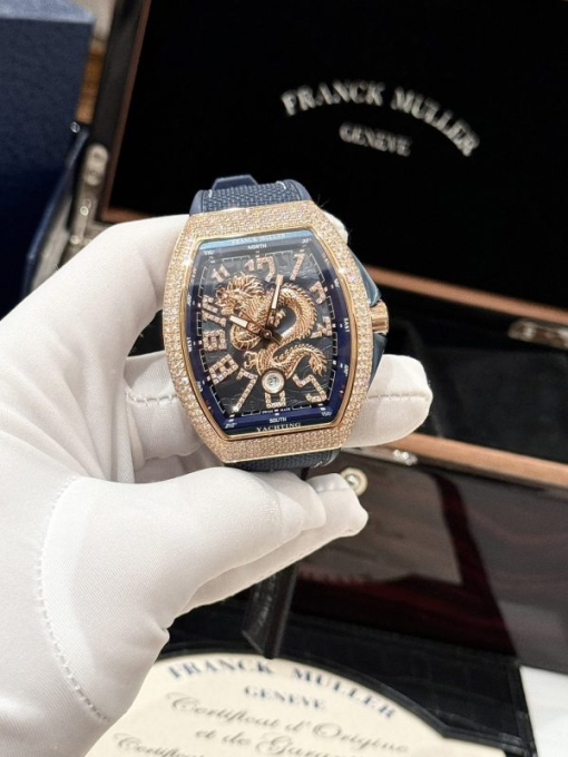 Custom Franck Muller Vanguard V45 Blue Dial - Swiss FM10 - Image 3