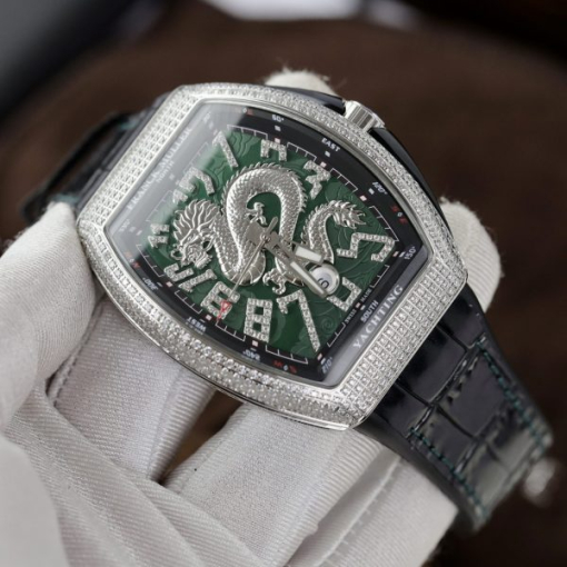 Custom Franck Muller Vanguard V45 Green Dial - Swiss FM11 - Image 2