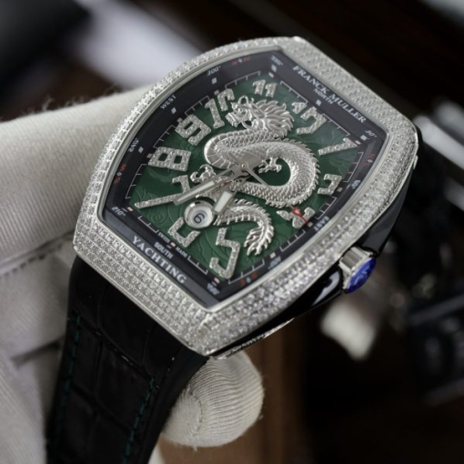 Custom Franck Muller Vanguard V45 Green Dial - Swiss FM11 - Image 3