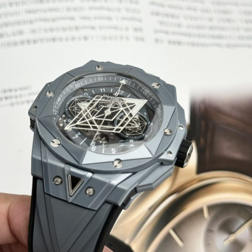 Custom Hublot Big Bang Sang Bleu II Ceramic Grey - Swiss Hublot32 - Image 5