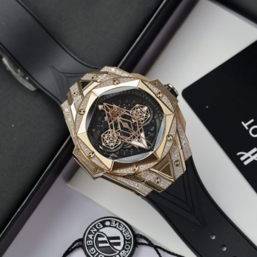 Custom Hublot Big Bang Sang Bleu II King Gold - Swiss Hublot31