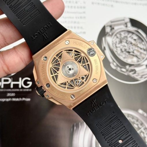 Custom Hublot Big Bang Sang Bleu II King Gold White - Swiss Hublot37 - Image 4