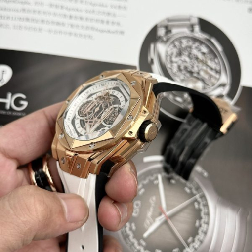 Custom Hublot Big Bang Sang Bleu II King Gold White - Swiss Hublot37 - Image 6