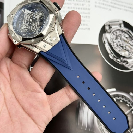 Custom Hublot Big Bang Sang Bleu II Titanium Blue - Swiss Hublot34 - Image 5