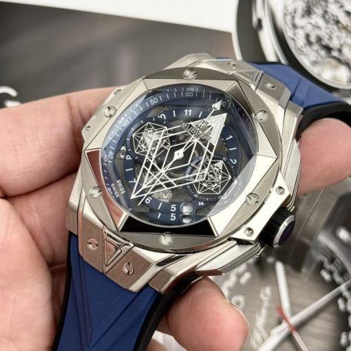 Custom Hublot Big Bang Sang Bleu II Titanium Blue - Swiss Hublot34 - Image 6