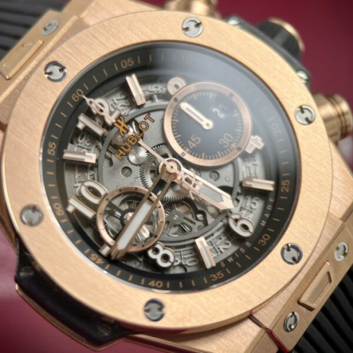 Custom Hublot Big Bang Unico King Gold - Swiss Hublot46 - Image 4