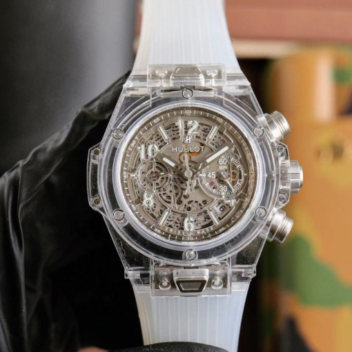 Custom Hublot Big Bang Unico Sapphire White - Swiss Hublot43