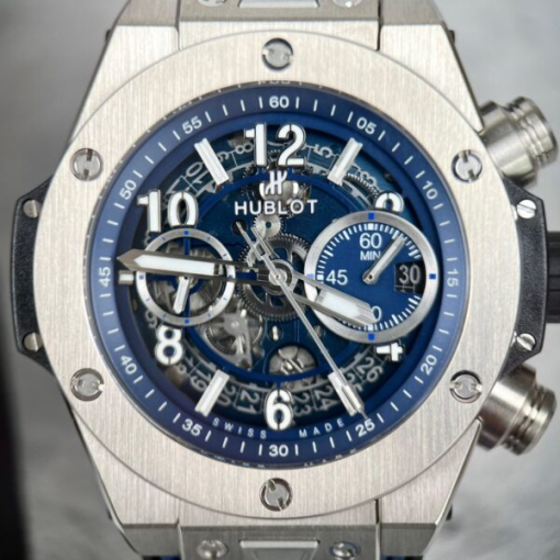 Custom Hublot Big Bang Unico Titanium Blue - Swiss Hublot45 - Image 2