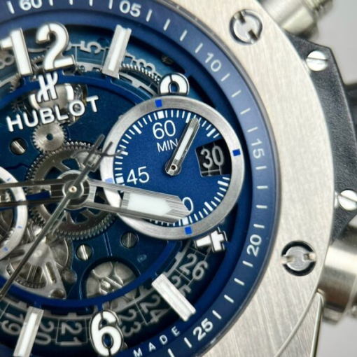 Custom Hublot Big Bang Unico Titanium Blue - Swiss Hublot45 - Image 3