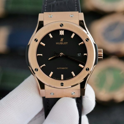 Custom Hublot Classic Fusion King Gold Black - Swiss Hublot10