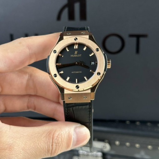 Custom Hublot Classic Fusion King Gold Black Dial - Swiss Hublot18