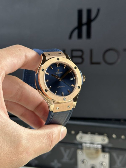 Custom Hublot Classic Fusion King Gold Blue Dial - Swiss Hublot19 - Image 3