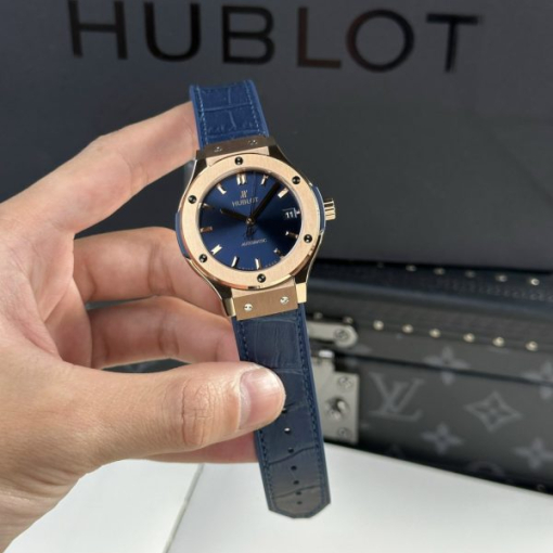 Custom Hublot Classic Fusion King Gold Blue Dial - Swiss Hublot19