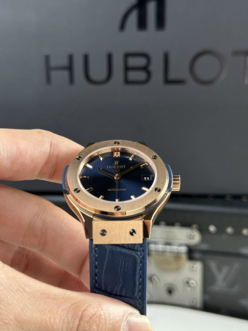 Custom Hublot Classic Fusion King Gold Blue Dial - Swiss Hublot19 - Image 6