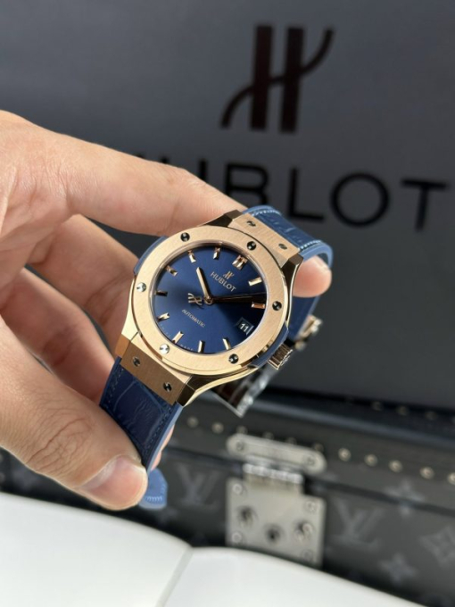 Custom Hublot Classic Fusion King Gold Blue Dial - Swiss Hublot19 - Image 2