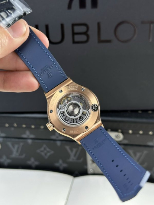 Custom Hublot Classic Fusion King Gold Blue Dial - Swiss Hublot19 - Image 7