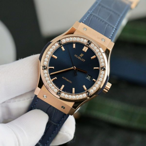 Custom Hublot Classic Fusion King Gold Blue - Swiss Hublot15 - Image 2