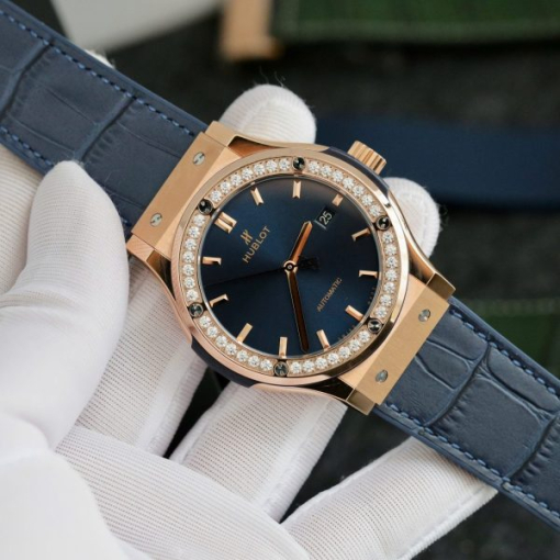 Custom Hublot Classic Fusion King Gold Blue - Swiss Hublot15 - Image 4