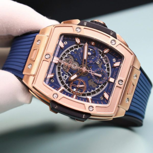 Custom Hublot Big Bang King Gold Blue - Swiss Hublot6 - Image 3