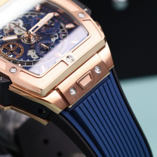 Custom Hublot Big Bang King Gold Blue - Swiss Hublot6 - Image 5