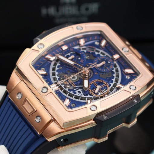 Custom Hublot Big Bang King Gold Blue - Swiss Hublot6 - Image 4