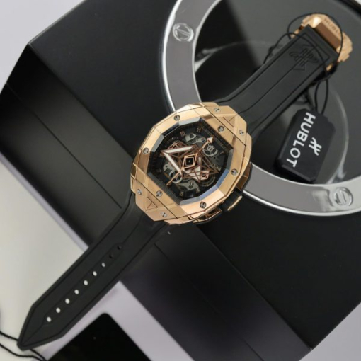 Custom Hublot Big Bang King Gold Black - Swiss Hublot5 - Image 3