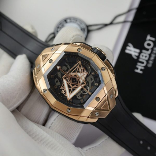 Custom Hublot Big Bang King Gold Black - Swiss Hublot5 - Image 9