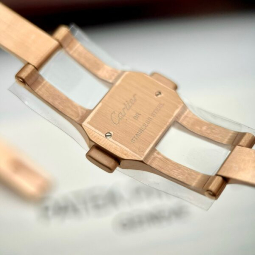 Custom Cartier Santos WGSA0018 Rose Gold - Swiss Cartier13 - Image 10