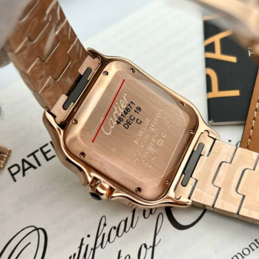 Custom Cartier Santos WGSA0018 Rose Gold - Swiss Cartier13 - Image 4