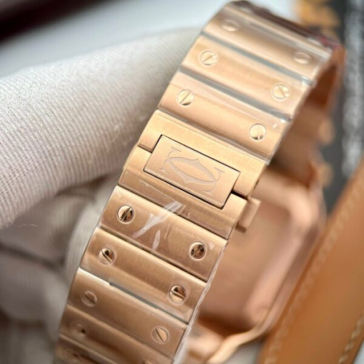 Custom Cartier Santos WGSA0018 Rose Gold - Swiss Cartier13 - Image 9