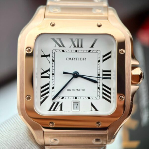 Custom Cartier Santos WGSA0018 Rose Gold - Swiss Cartier13 - Image 7