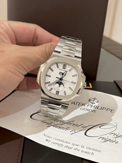 Custom Patek Philippe Nautilus 5726 White Dial - Swiss Patek40 - Image 5