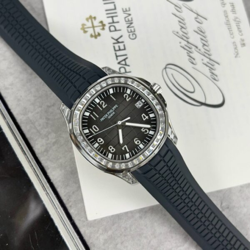 Custom Patek Philippe Aquanaut 5167 Black Dial Diamond bezel - Swiss Patek57 - Image 2