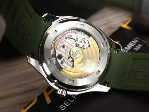 Custom Patek Philippe Aquanaut 5168G Men's with Green Dial and Stones - Swiss Patek48 - Image 9