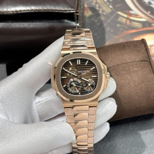 Custom Patek Philippe Nautilus 5712R Gold - Swiss Patek23