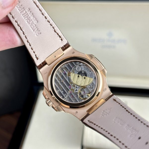 Custom Patek Philippe Nautilus 5712R Gold Black Dial - Swiss Patek9 - Image 10