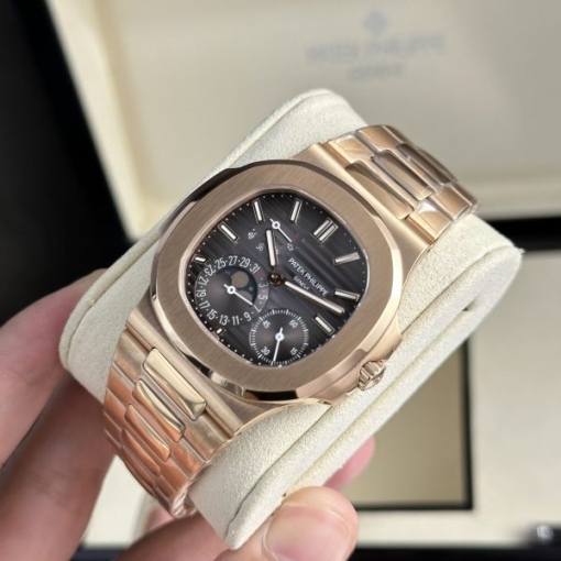 Custom Patek Philippe Nautilus 5712R Gold Black Dial - Swiss Patek7 - Image 2