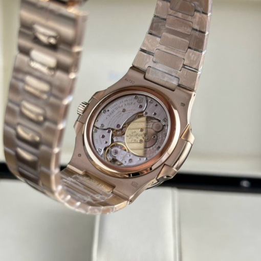 Custom Patek Philippe Nautilus 5712R Gold Black Dial - Swiss Patek7 - Image 11