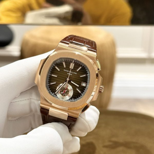 Custom Patek Philippe Nautilus 5980 Brown Dial - Swiss Patek20 - Image 3