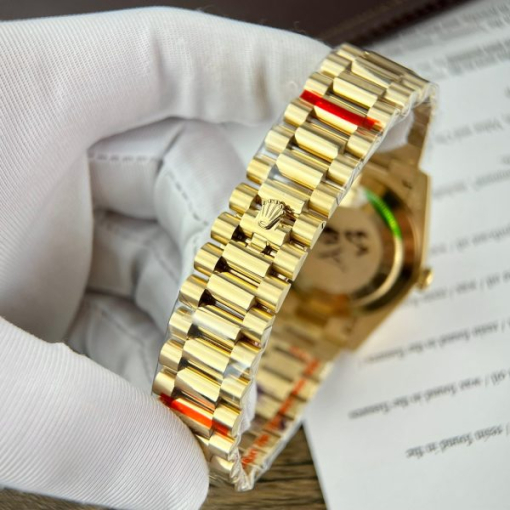 Custom Rolex Day-Date 228238 Gold with Diamond-Set Hour Markers - Swiss 166 - Image 8