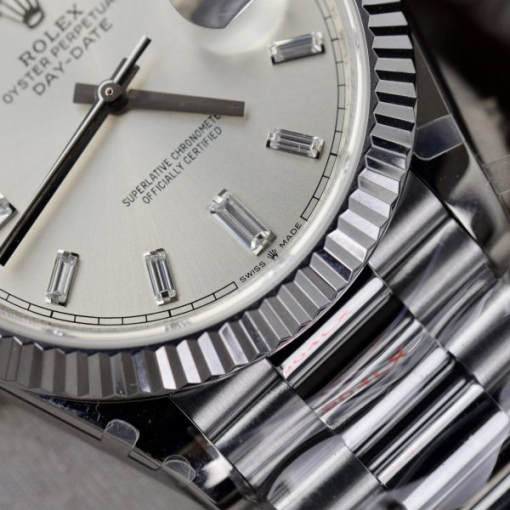 Custom Rolex Day-Date 228236 Silver Dial- Swiss 179 - Image 11