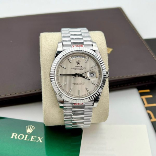 Custom Rolex Day-Date 228236 Ivory White Dia- Swiss 182