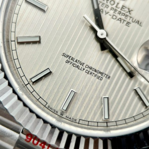 Custom Rolex Day-Date 228236 Ivory White Dia- Swiss 182 - Image 8