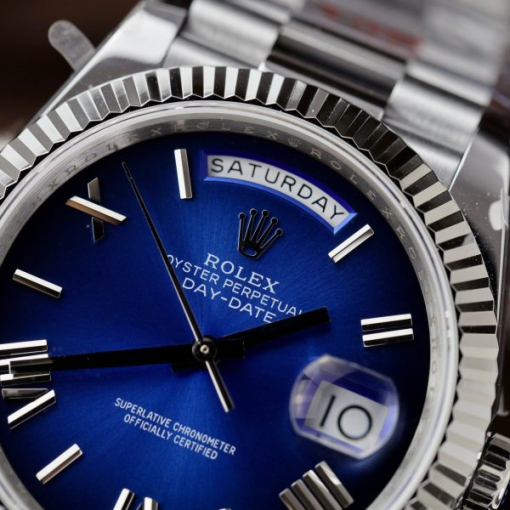 Custom Rolex Day-Date 228236 Blue Ombre Dial.- Swiss 178 - Image 4