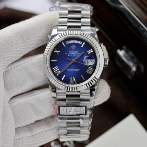 Custom Rolex Day-Date 228236 Blue Ombre Dial.- Swiss 178