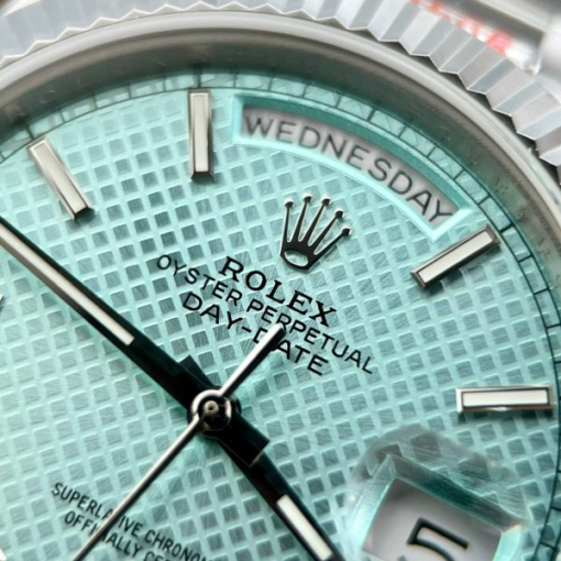 Custom Rolex Day-Date 228236 Blue dial- Swiss 174 - Image 9